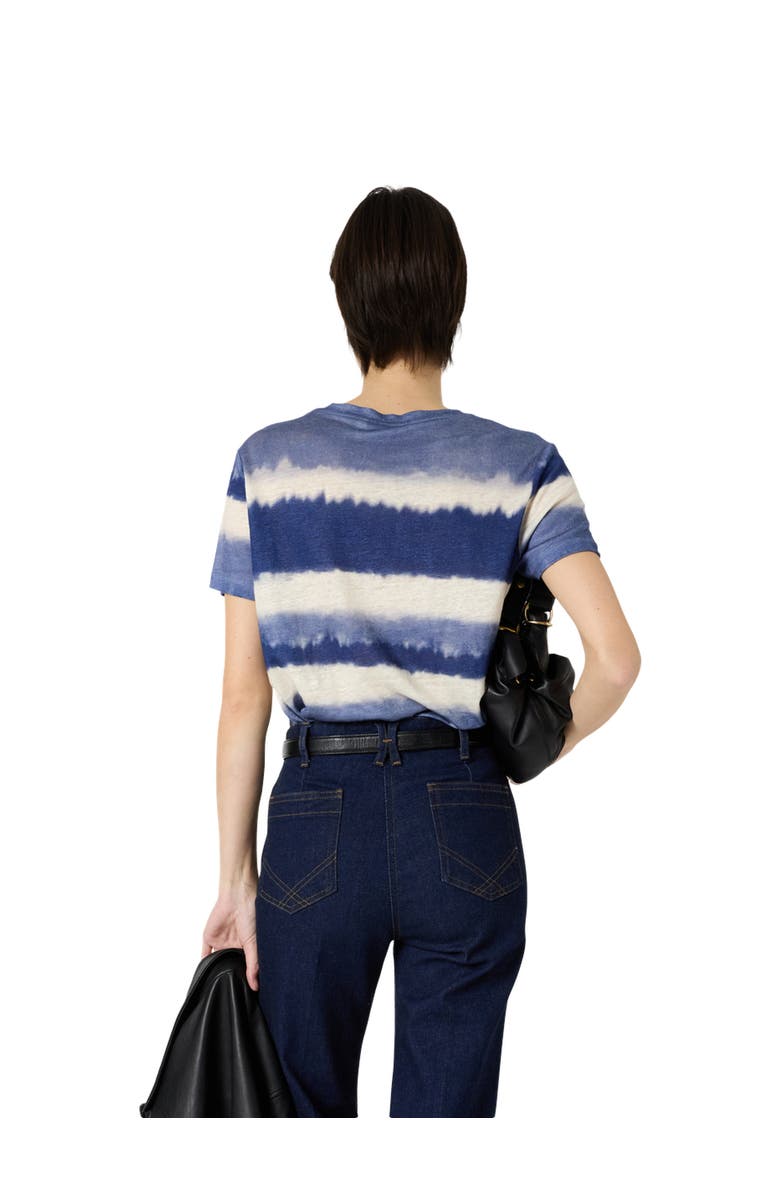GERARD DAREL Mabinty Linen Tie Dye T-Shirt, Alternate, color, Indigo