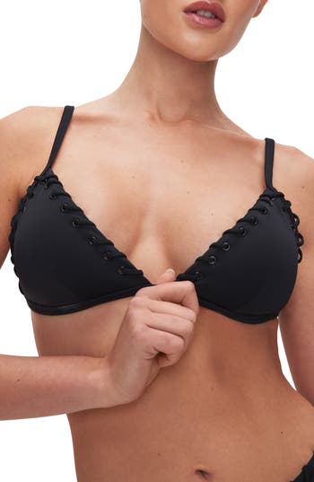 GOOD AMERICAN GOOD AMERICAN WHIPSTITCH TRIM BIKINI TOP