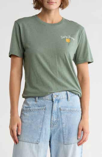 Lucky Brand Think Lucky Embroidered T-Shirt