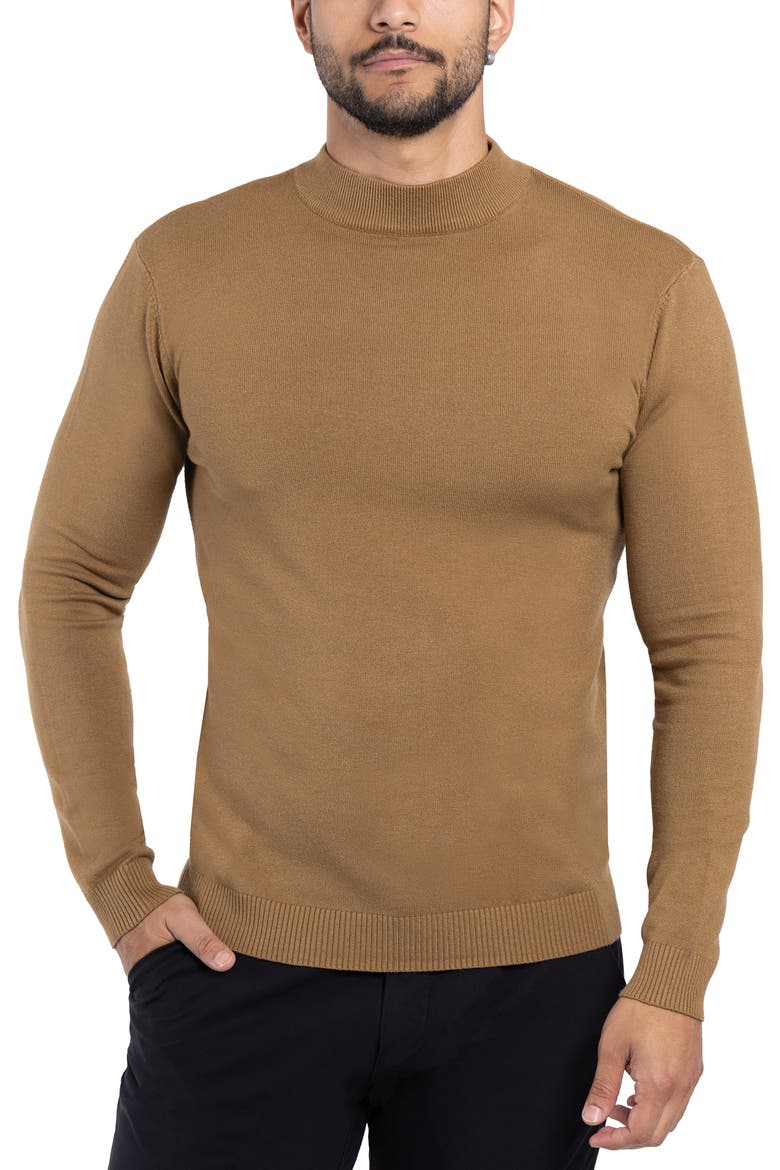 Core Mock Neck Knit Sweater, Main, color, BRITISH KHAKI