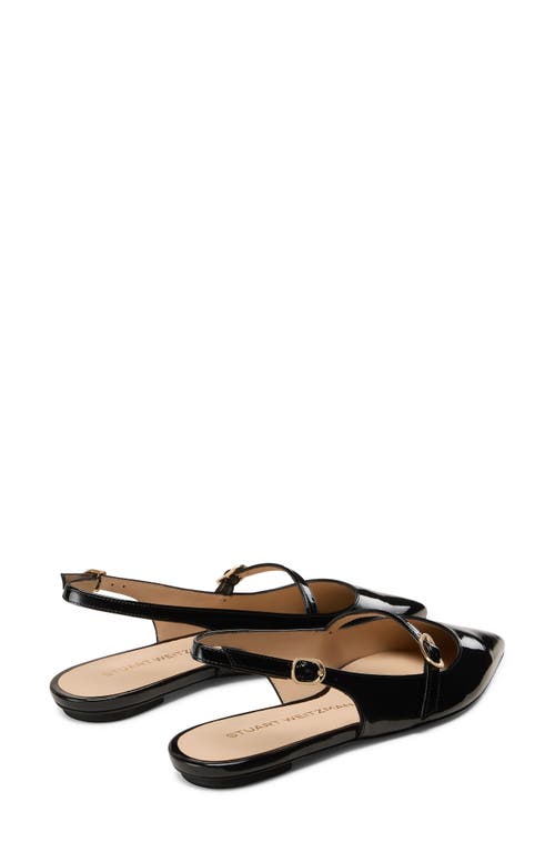 Stuart Weitzman 'emilia' Black Slingback Sandals With Adjustable Strap Closure