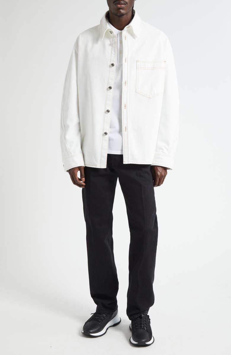 Givenchy Denim Overshirt, Alternate, color, White