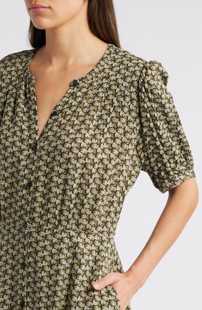 Treasure & Bond Floral Short Sleeve Midi Dress, Alternate, color,