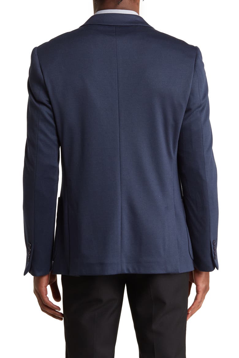 Notch Collar Two Button 4-Way Stretch Jacket, Alternate, color, NAVY
