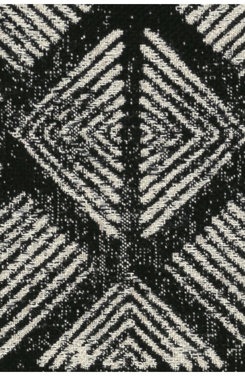 Elaine Smith Bakuba Indoor & Outdoor Woven Accent Pillow, Alternate, color, Ebony