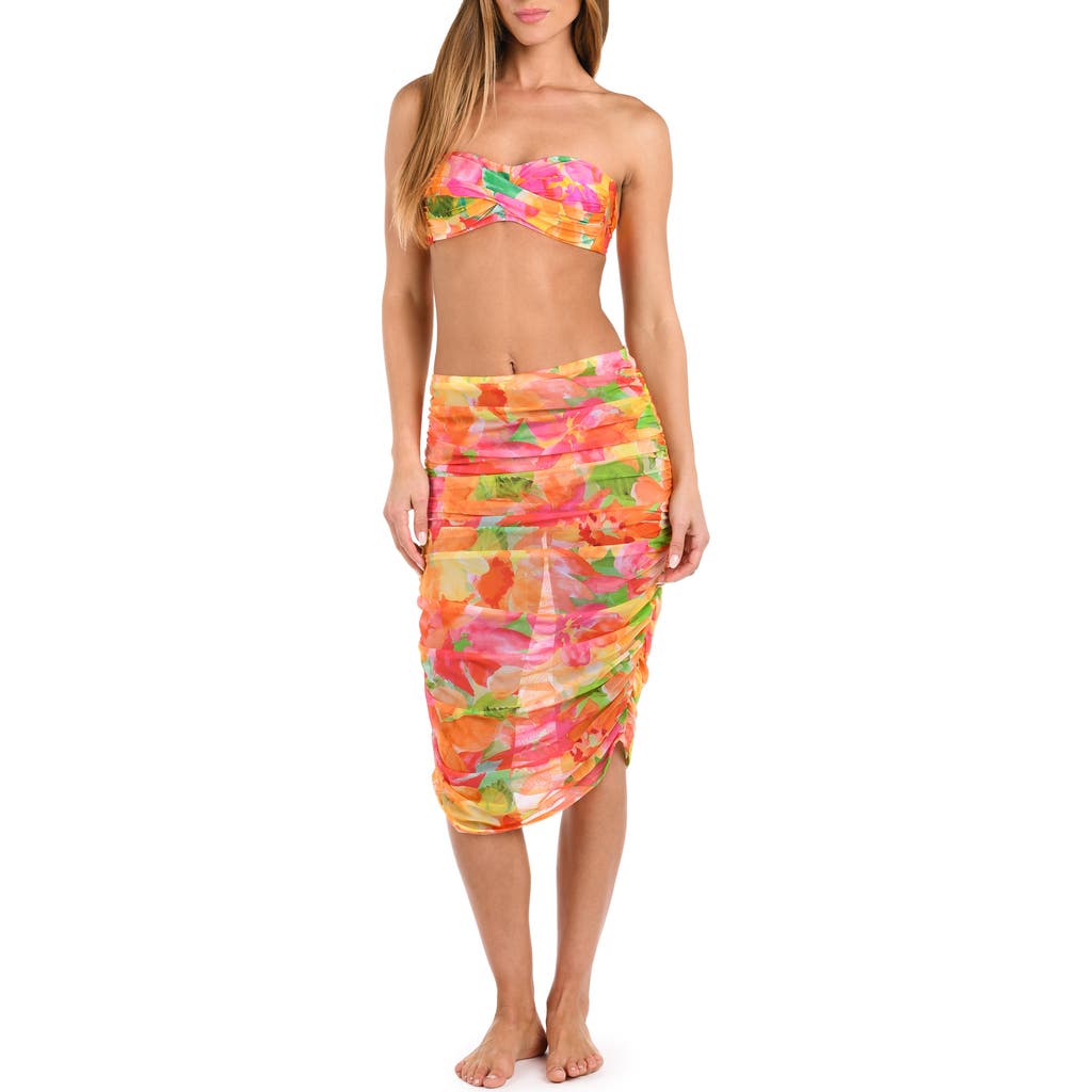 Sunshine 79 Utopia Ruched Convertible Cover-up Skirt In Multi