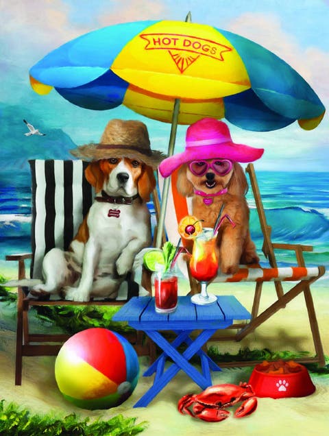 Beach Dogs 300 piece Jigsaw Puzzle for Adults
