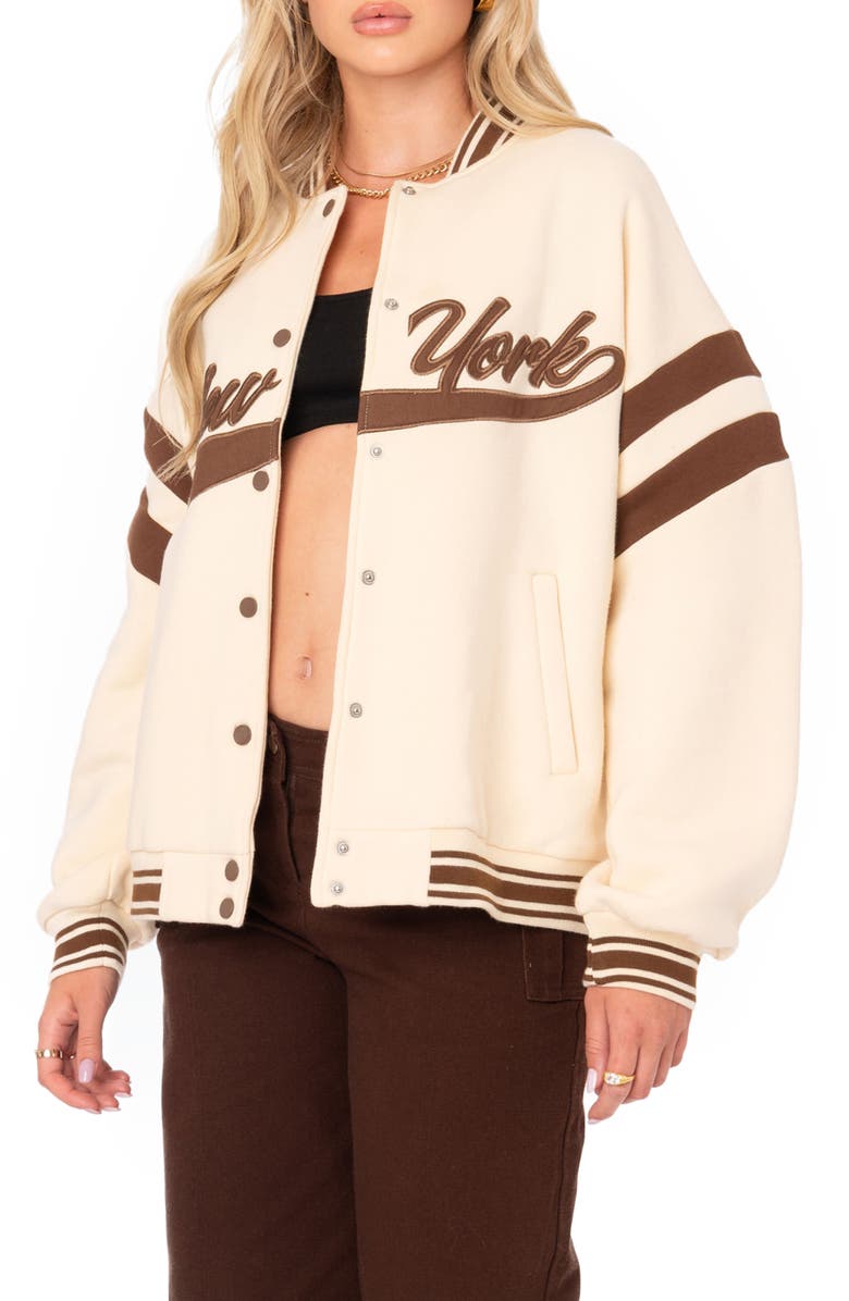 EDIKTED New York Sweatshirt Jacket, Alternate, color,