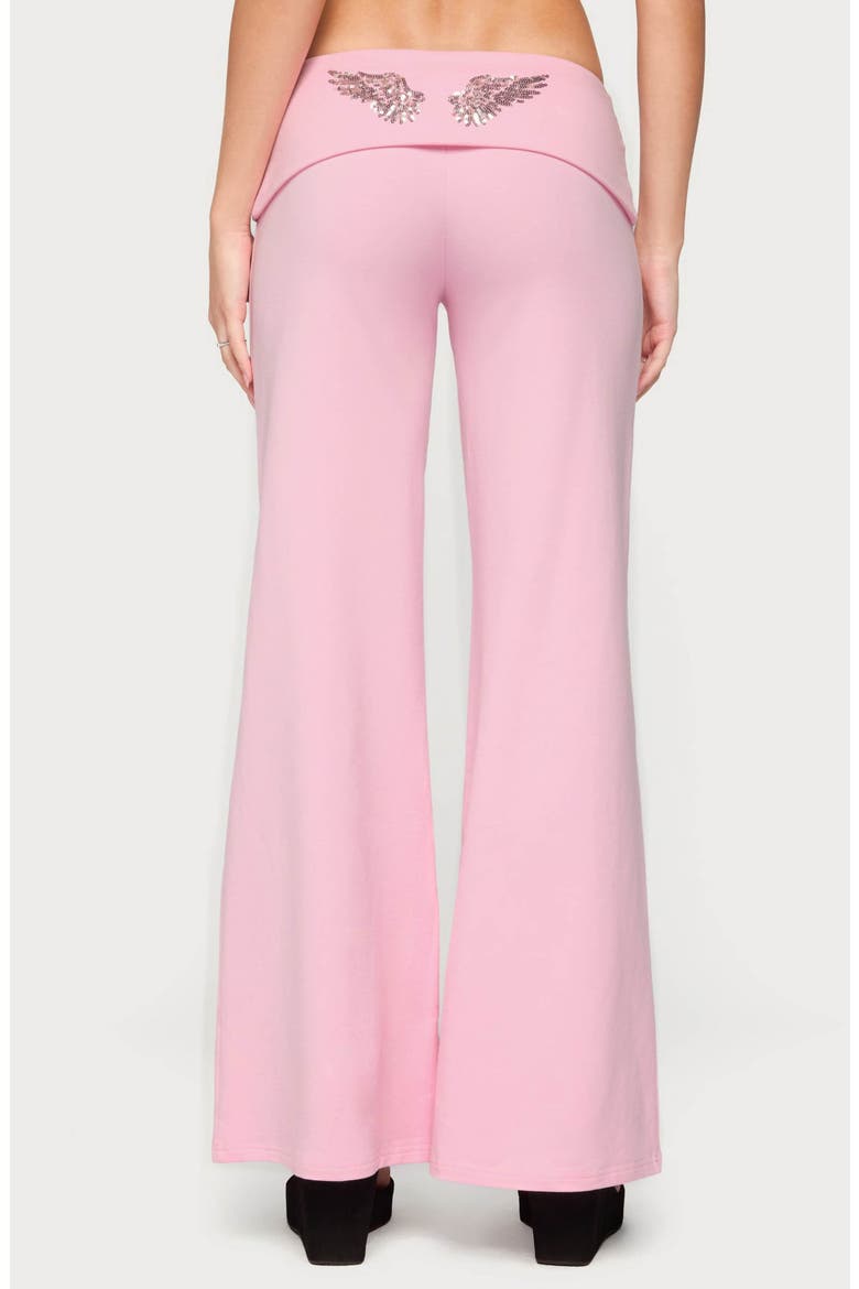 Angel Energy Wide Leg Foldover Pants, Alternate, color, PINK