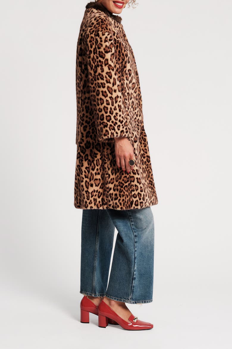 Dame Coat Leopard, Alternate, color, Yellow/Brown