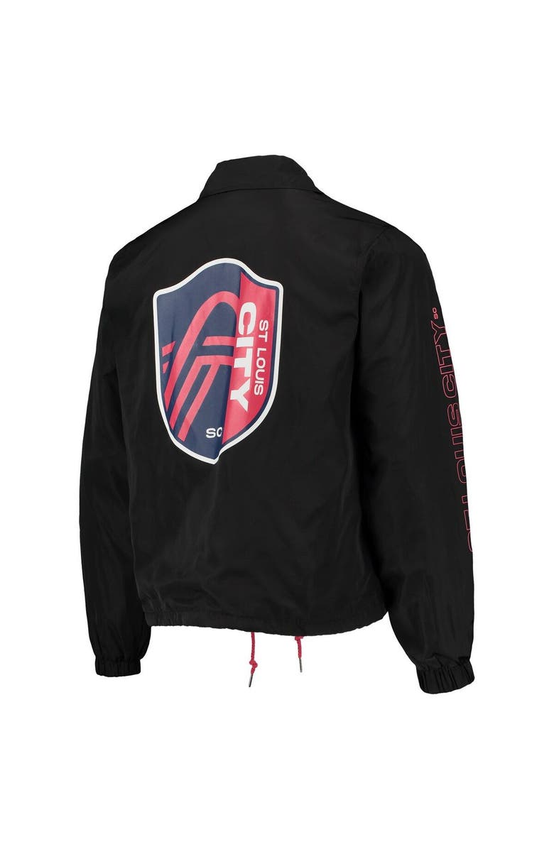 THE WILD COLLECTIVE Men's The Wild Collective Black St. Louis City SC Coaches Full-Snap Jacket, Alternate, color, Black