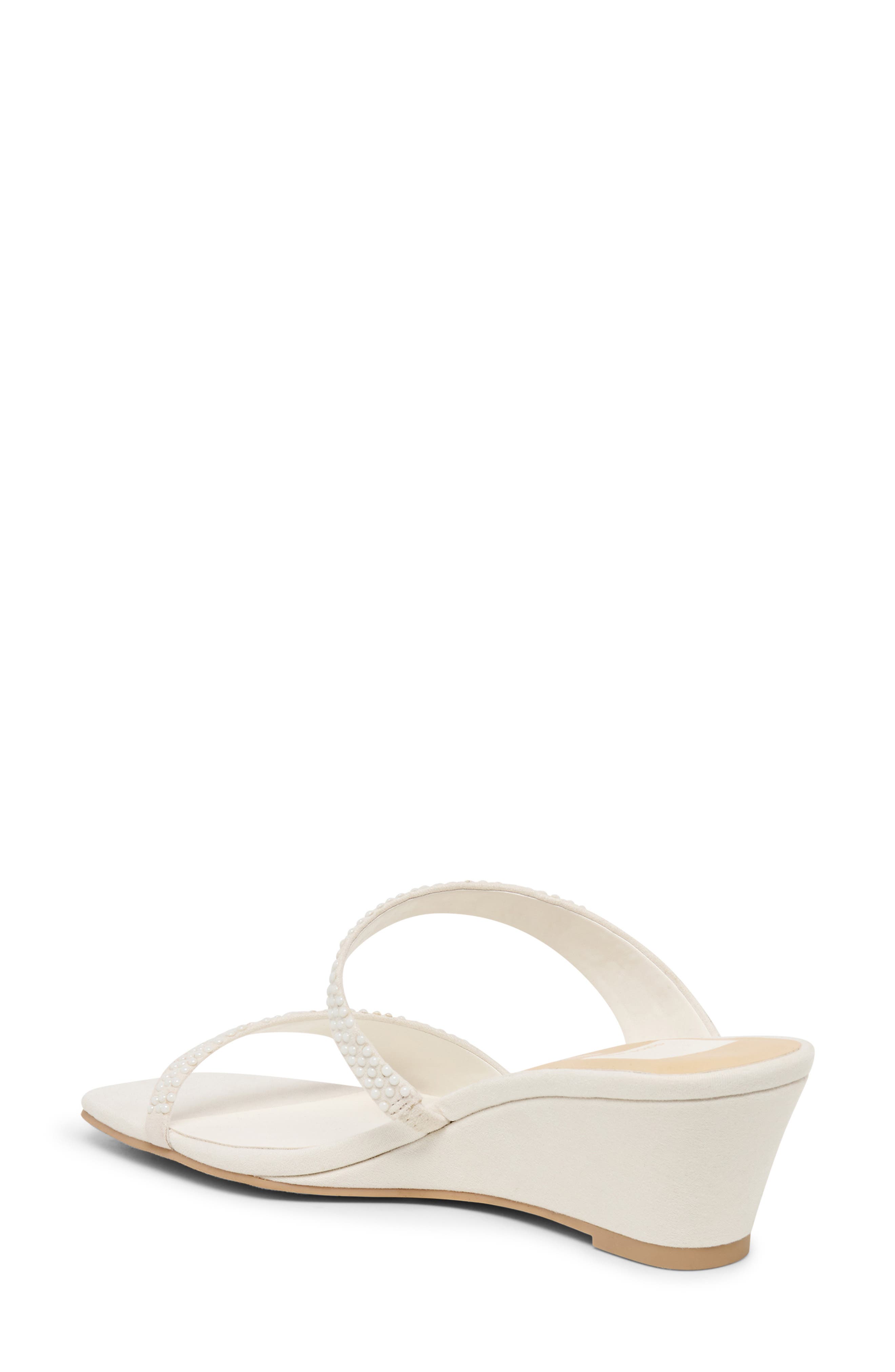 Dolce Vita Quilan Pearly Wedge Sandal, Alternate, color, Ivory Stella