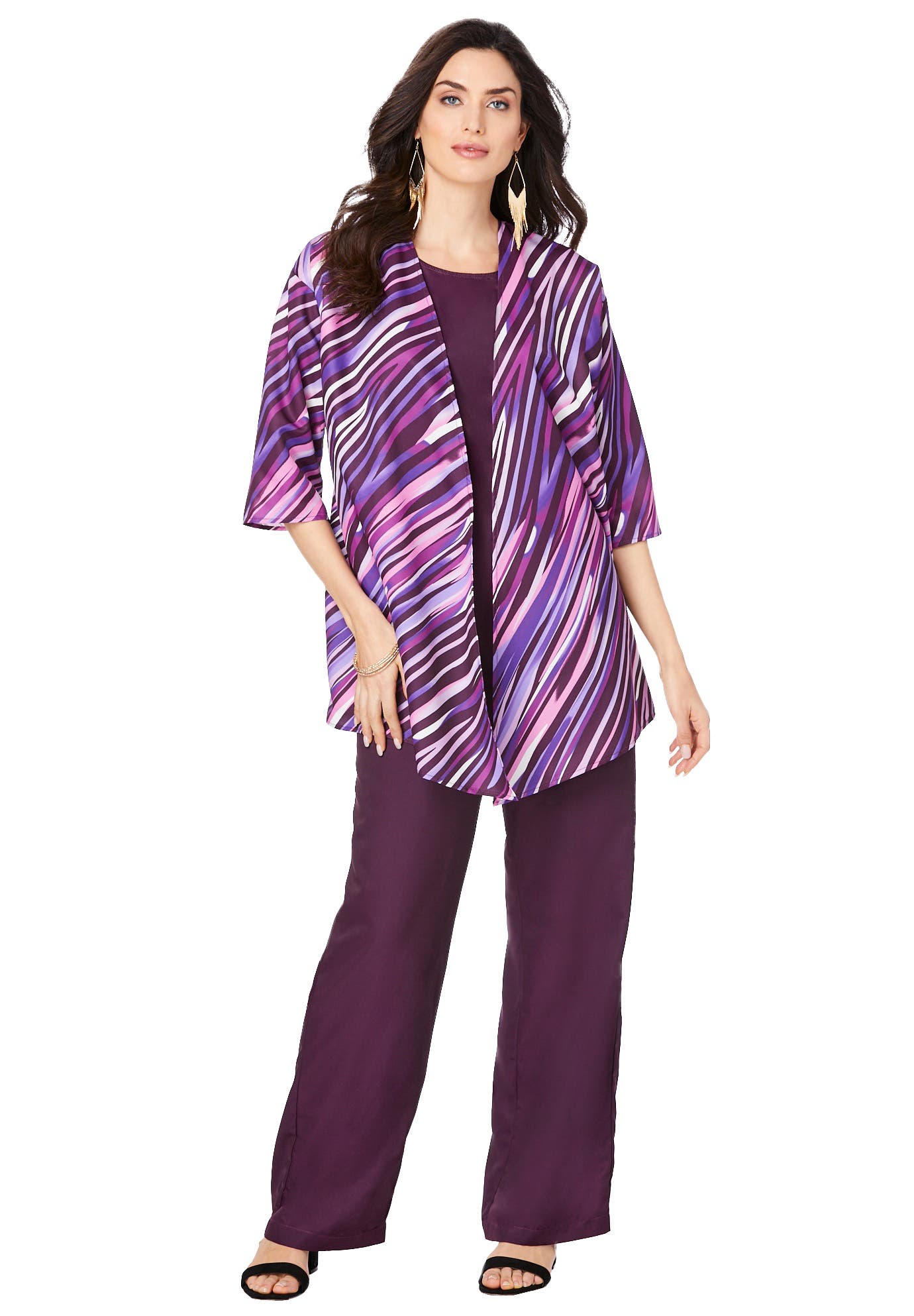selected DARK BERRY ABSTRACT STRIPE