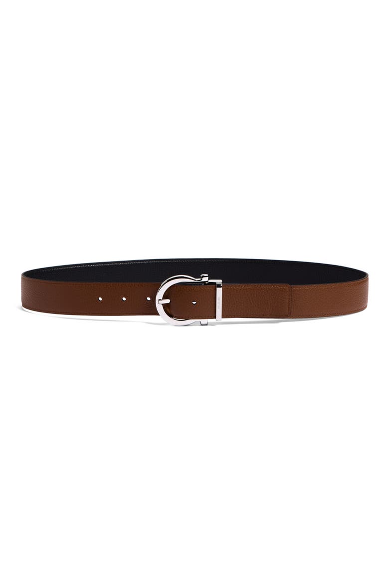 Donna Reversible Leather Belt, Alternate, color, NERO NEW COGNAC