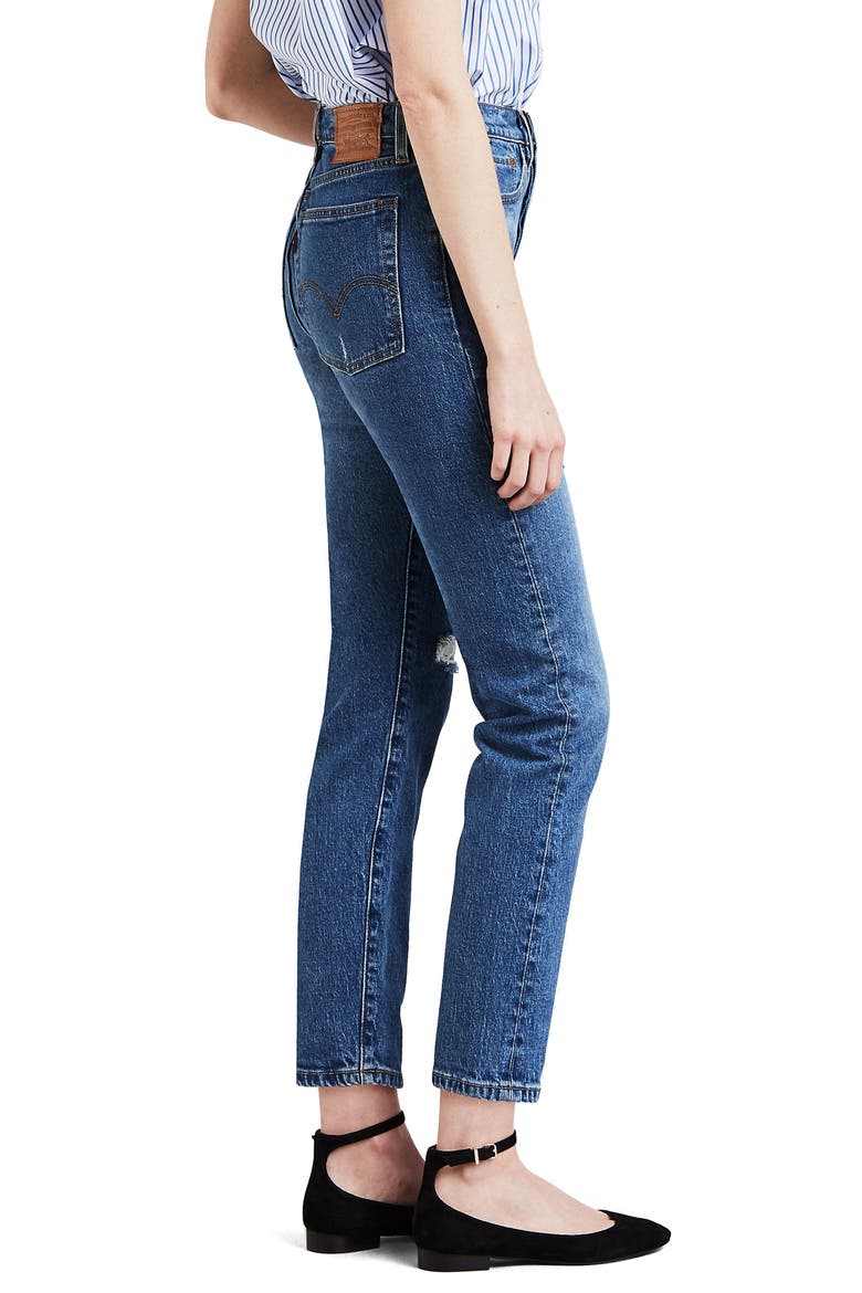 Levi's® Wedgie Icon Fit Ripped High Waist Ankle Jeans, Alternate, color, HIGHER LOVE