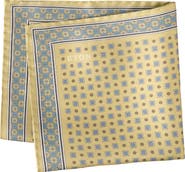 Eton Geometric Print Silk Twill Pocket Square
