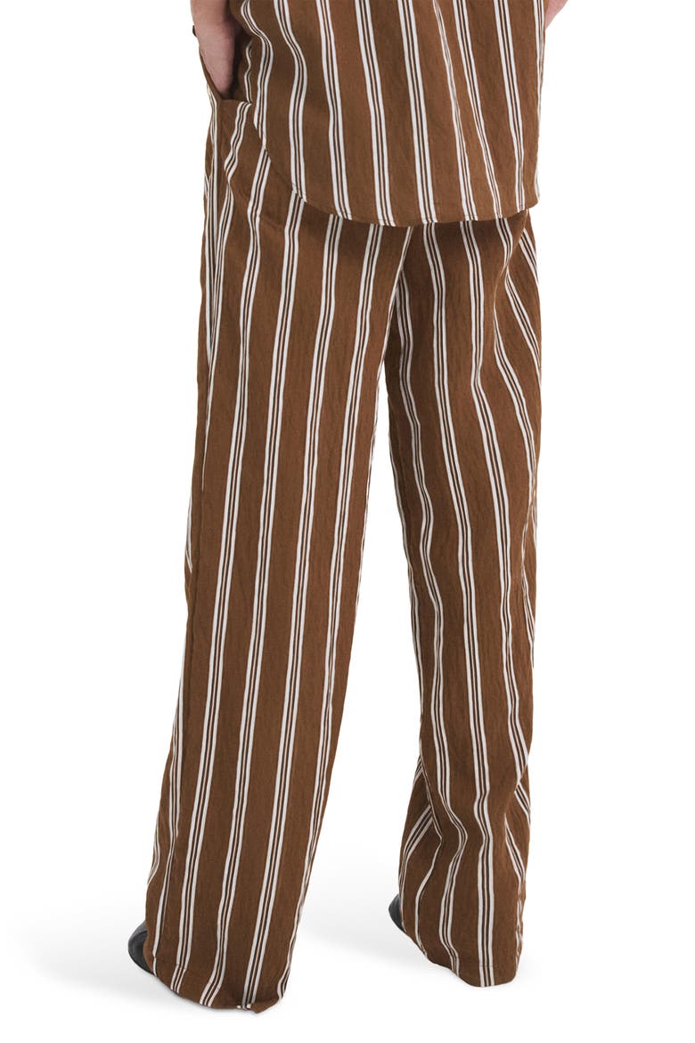 Pantalon Salsi Stripe Straight Leg Pants, Alternate, color, BROWN