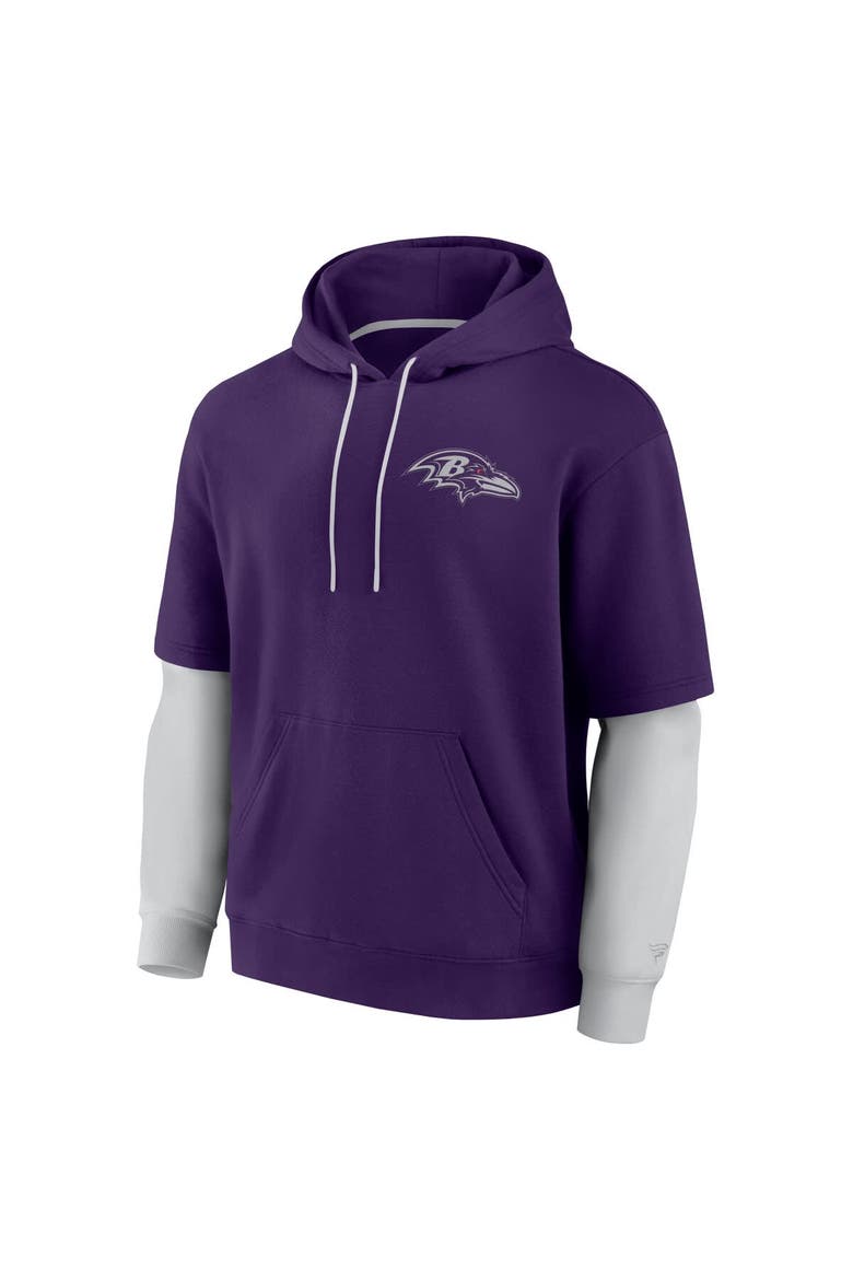 Unisex Fanatics  Purple Baltimore Ravens Sleek Elements Pullover Hoodie, Alternate, color, Purple