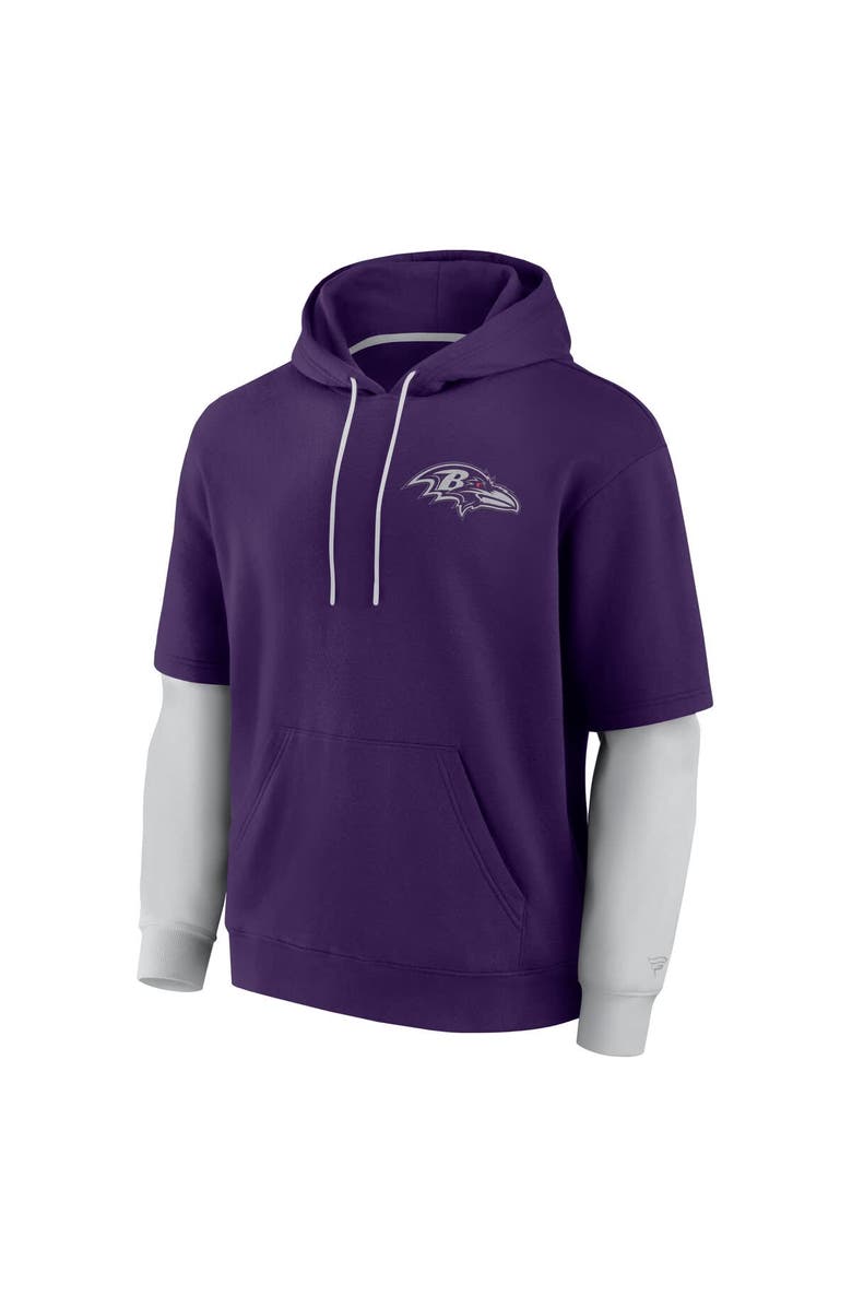 FANATICS Unisex Fanatics  Purple Baltimore Ravens Sleek Elements Pullover Hoodie, Alternate, color, Purple