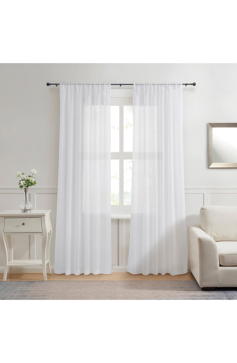 DKNY Griffin 48" to 86" Adjustable Curtain Rod, Alternate, color, Black