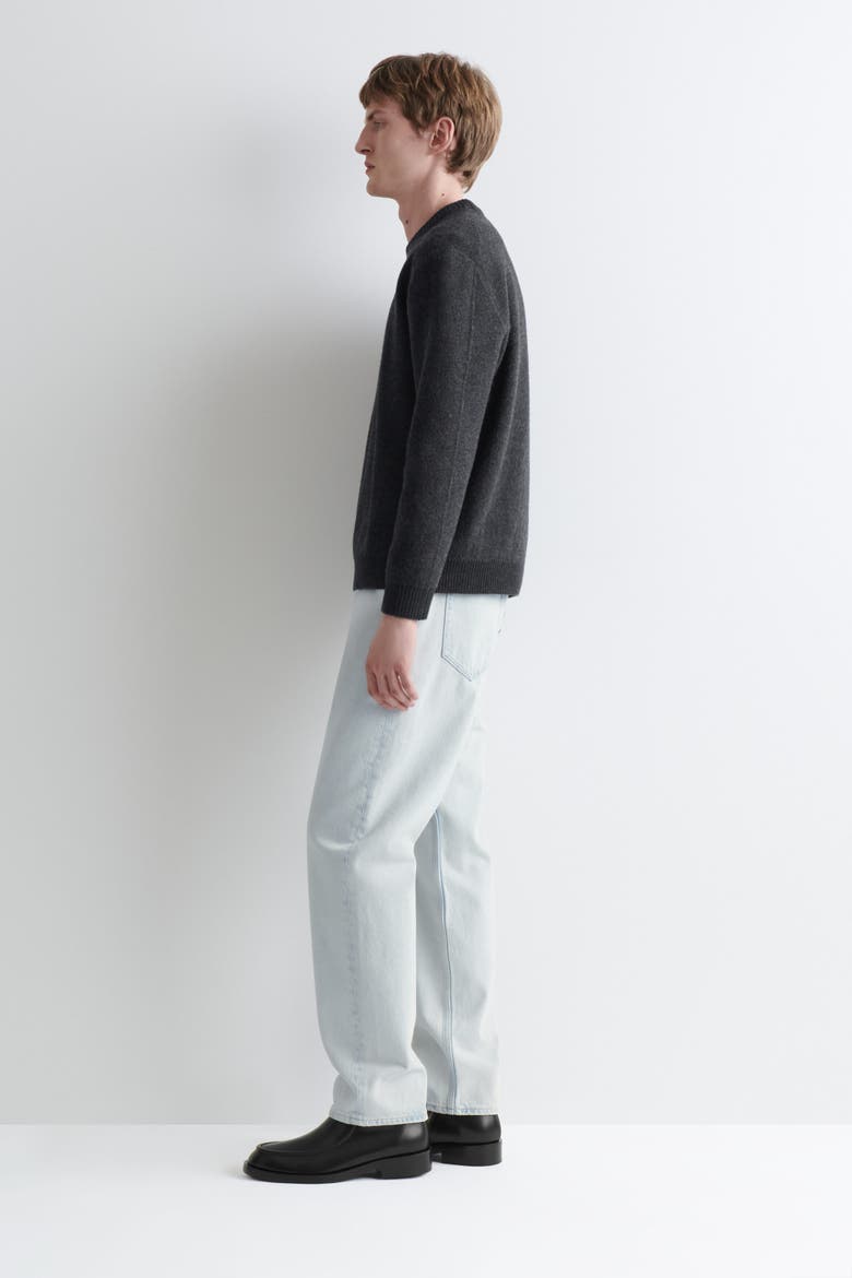Boiled Merino Wool Crew-Neck Sweater, Alternate, color, CHARCOAL