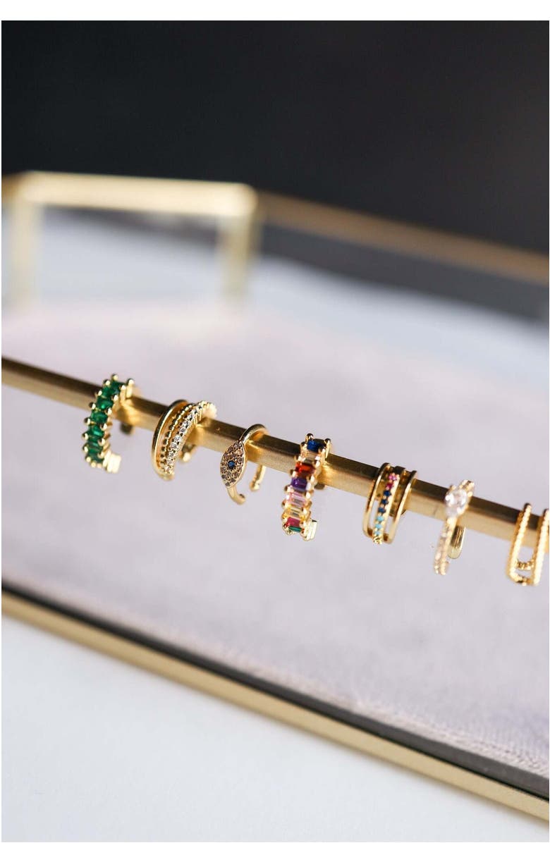 Fosterie Butterfly Monarch Embera Earrings, Alternate, color, Orange