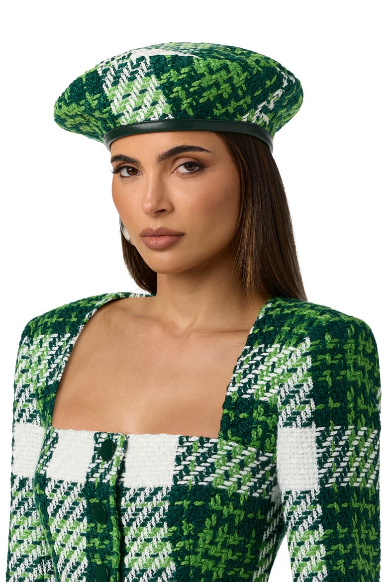 Boucle Plaid Beret, Alternate, color, PALAZZO PLAID