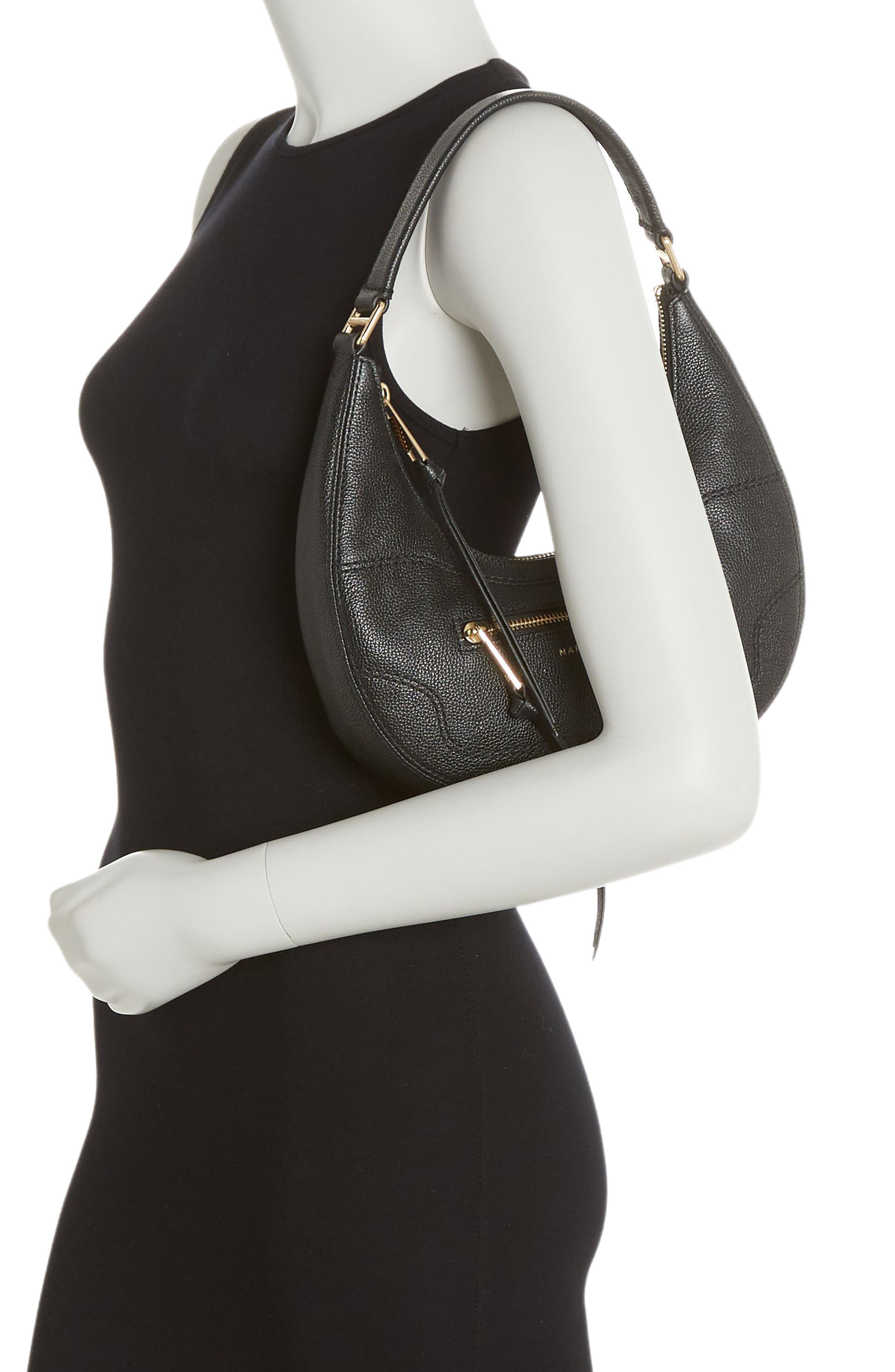 Marc Jacobs Small Leather Crescent Shoulder Bag, Alternate, color, 