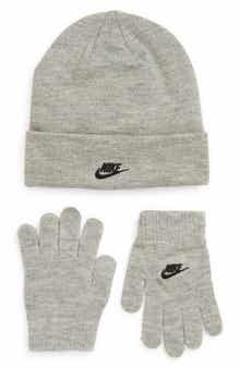 Nike Kids' Embroidered Logo Knit Beanie & Gloves Set