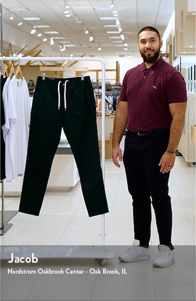 Relaxed Tapered Drawstring Stretch Twill Chinos, sales video thumbnail