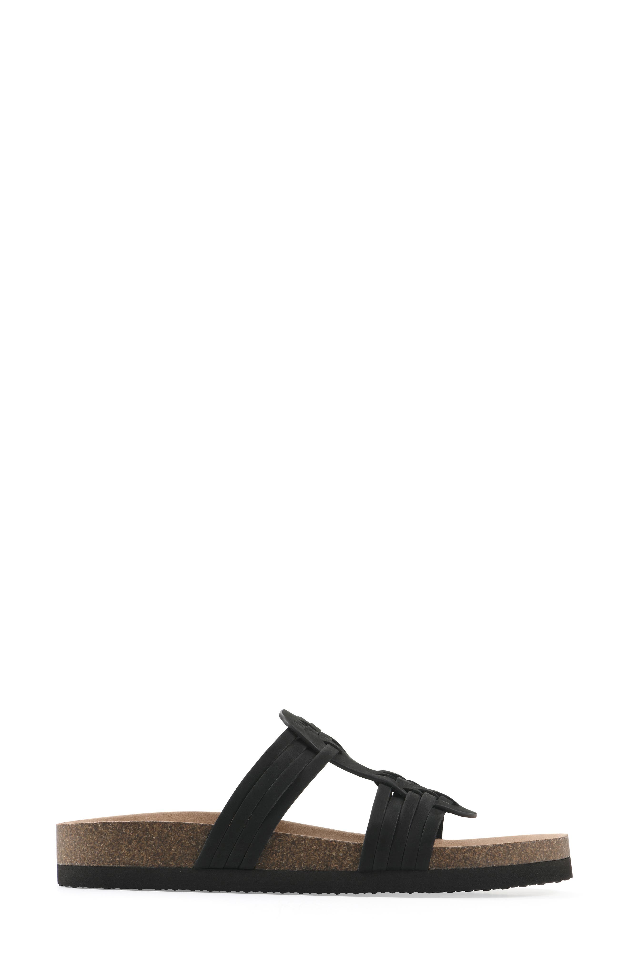 White Mountain Footwear Halicore Slide Sandal, Alternate, color, Black/ Nubuck