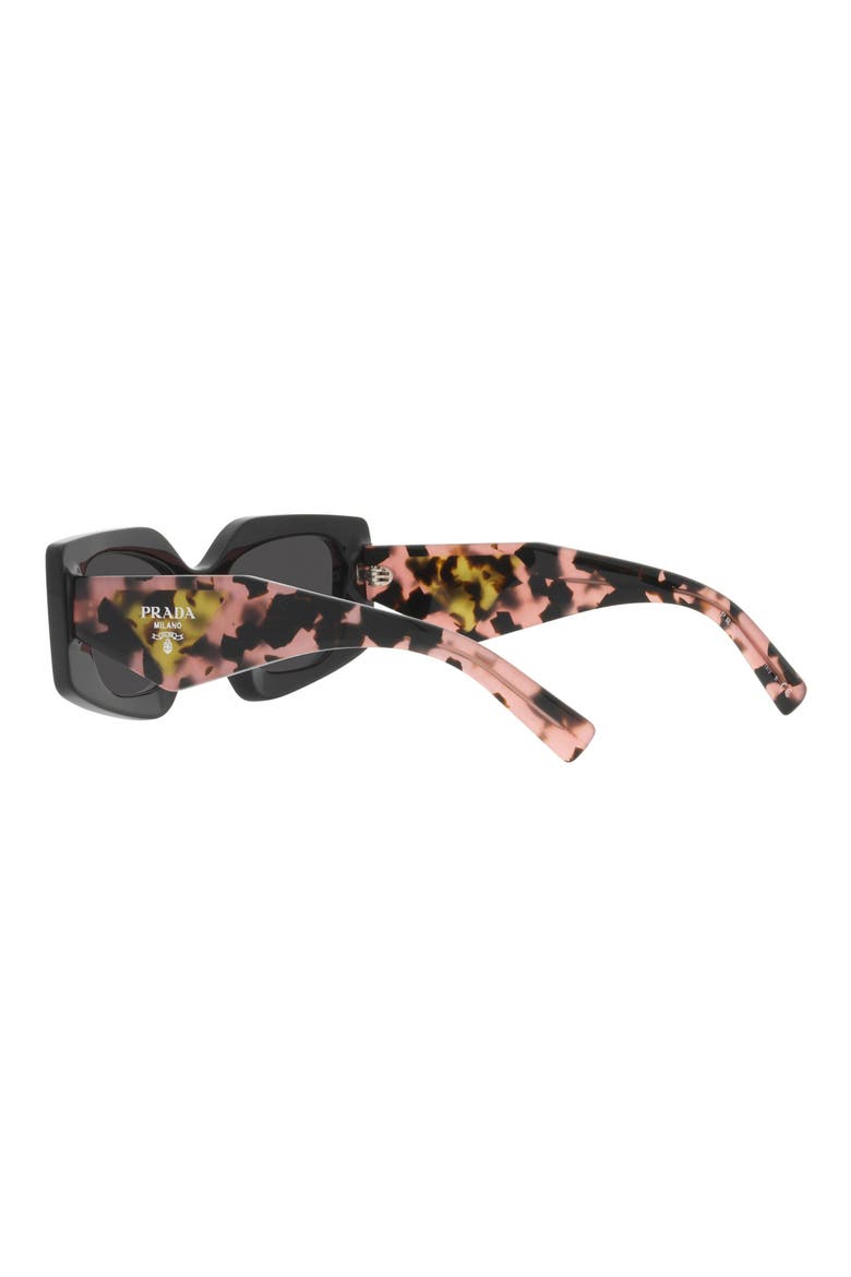 51mm Rectangular Sunglasses, Alternate, color, BLACK