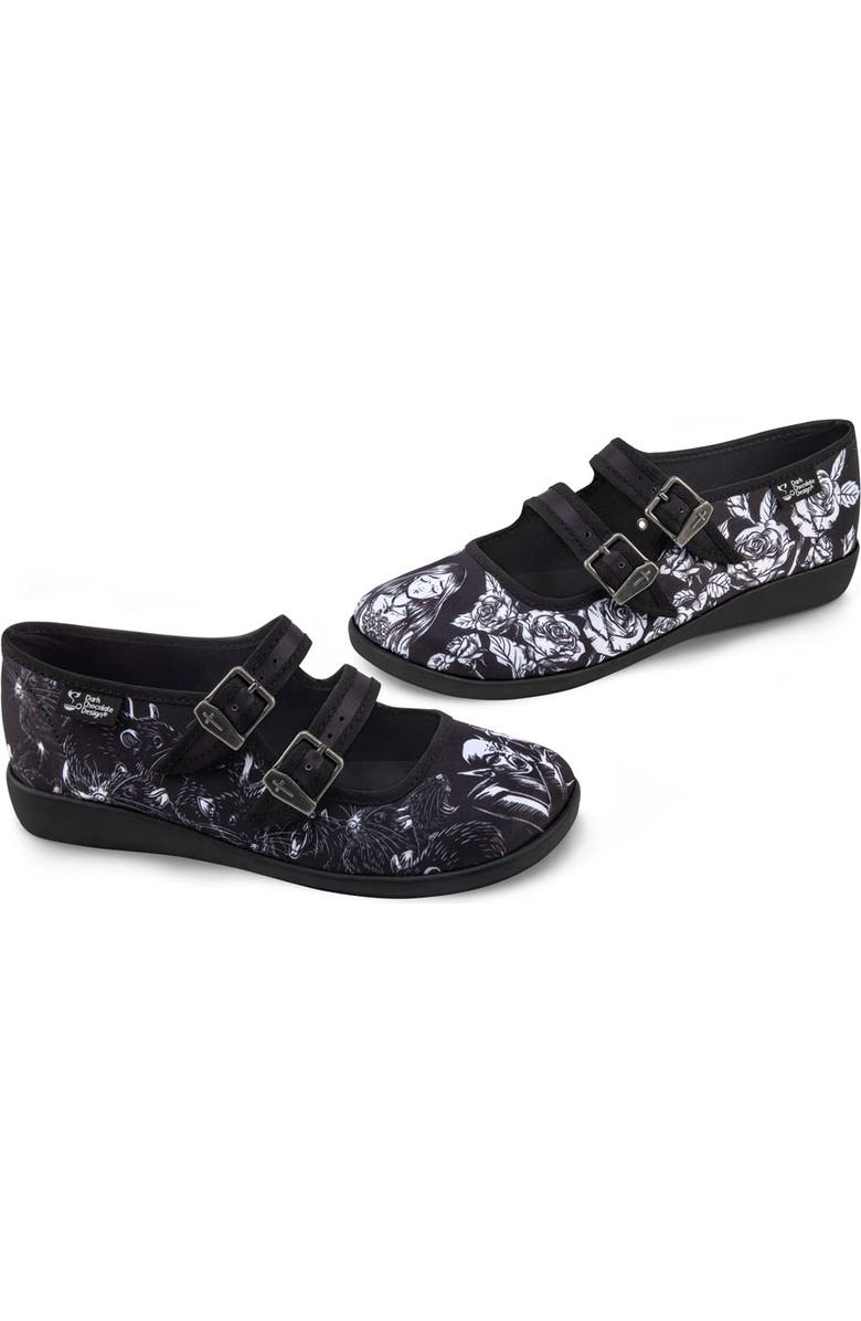 Hot Chocolate Design Death Stalks Mary Jane Flat, Alternate, color, Death Stalks