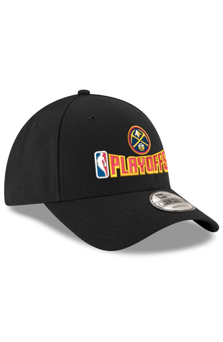 New Era Men's New Era  Black Denver Nuggets 2025 NBA Playoffs 9FORTY Adjustable Hat, Alternate, color, 