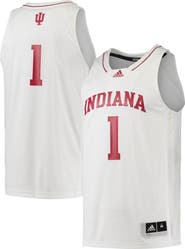 adidas Men's adidas #1 Cream Indiana Hoosiers Swingman Team Basketball Jersey