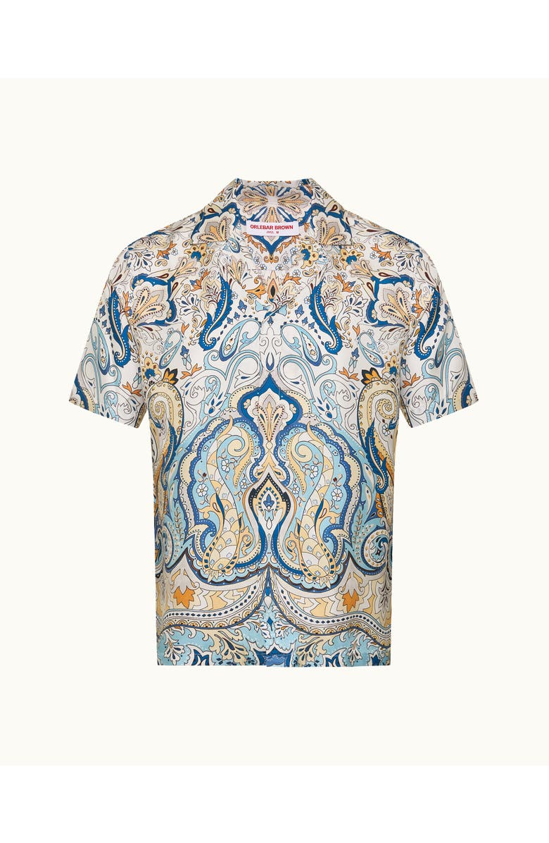 Orlebar Brown Maitan Silk Relaxed Fit Silk Fairground Shirt, Alternate, color, Multi/Blue
