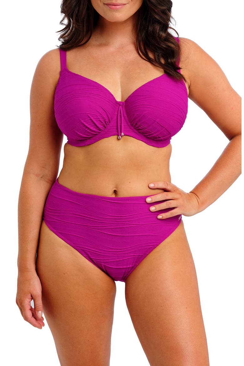 Beach Waves Underwire Bikini Top, Alternate, color, BRIGHT FUCHSIA