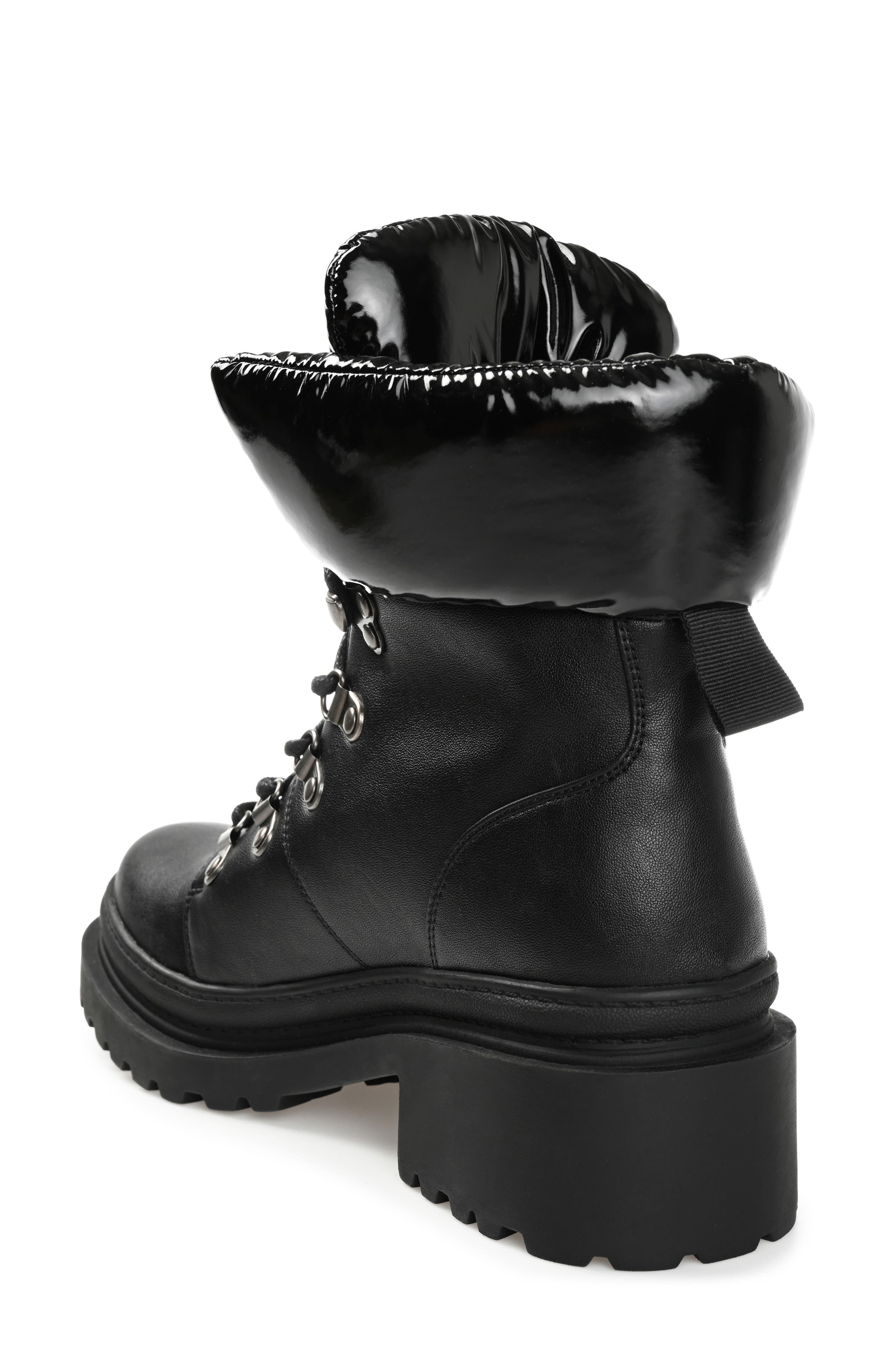 Journee Collection Irrah Lug Sole Boot, Alternate, color, Black
