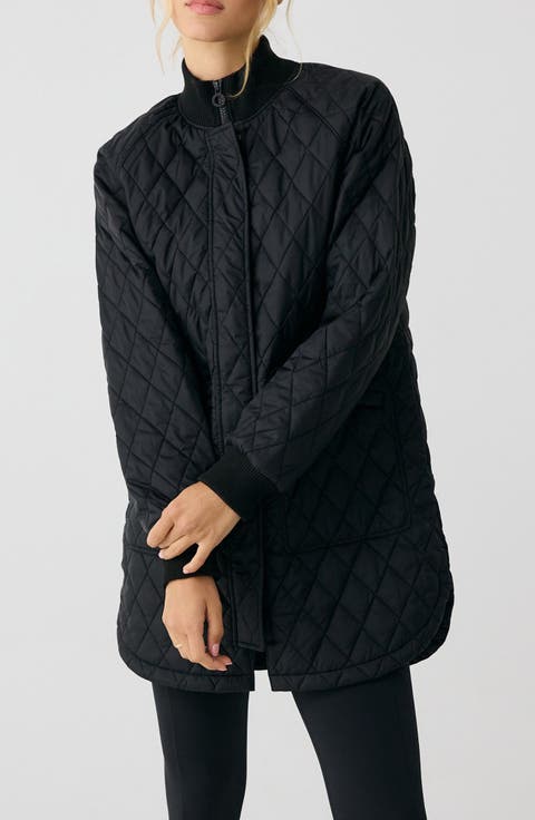 Sophie Quilted Longline Bomber Jacket