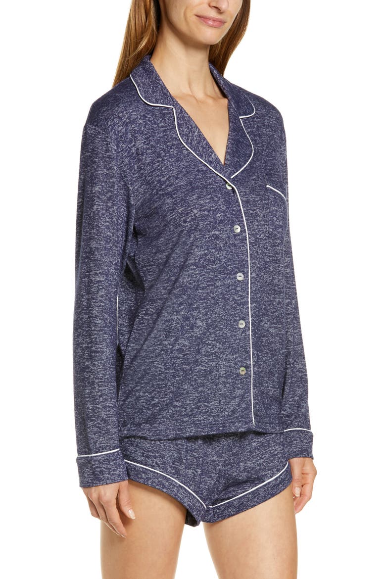 Nya Short Pajamas, Alternate, color, DEEP NAVY HEATHER