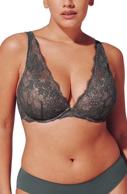 All Day Lace Uplift Plunge Underwire Bra
