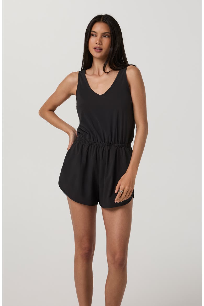 Villa Tank Romper, Alternate, color, BLACK