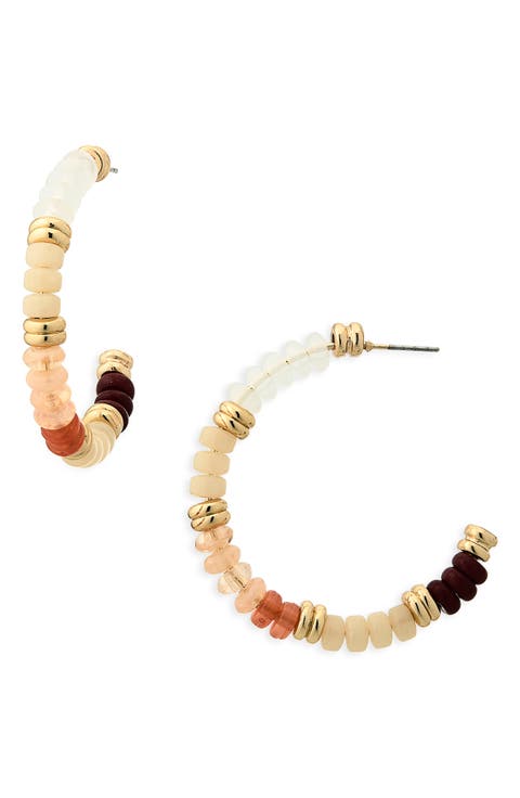 Beaded Hoop Earrings