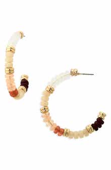 Beaded Hoop Earrings