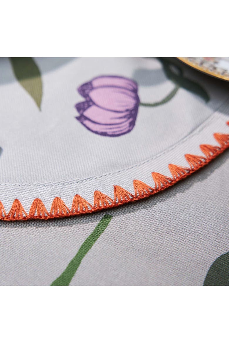 Round Placemats Picnic on the Meadow - Set of 6, Alternate, color, White