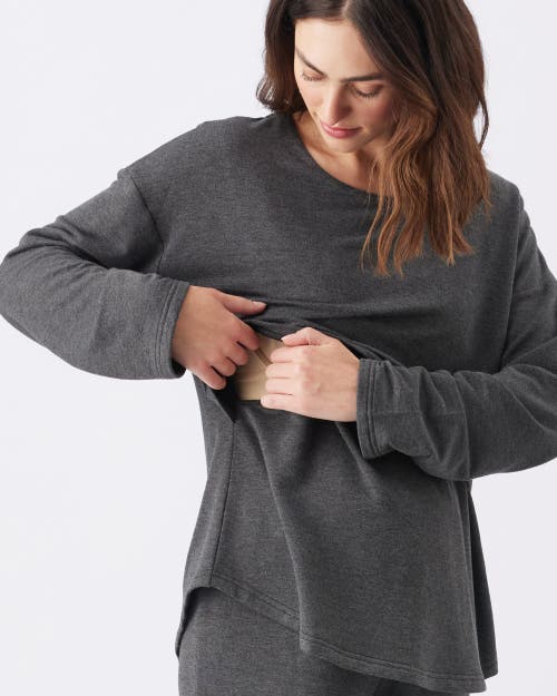 Ripe Maternity Super Soft Nursing Top In Gray