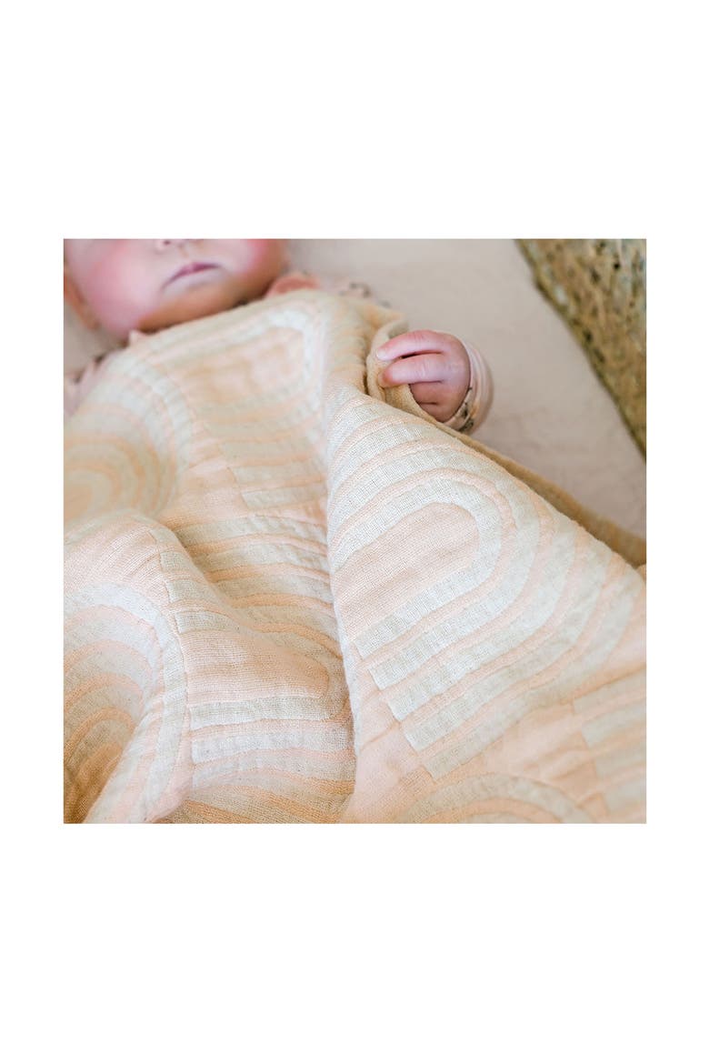 Jacquard Cotton Blanket, Alternate, color, PINK