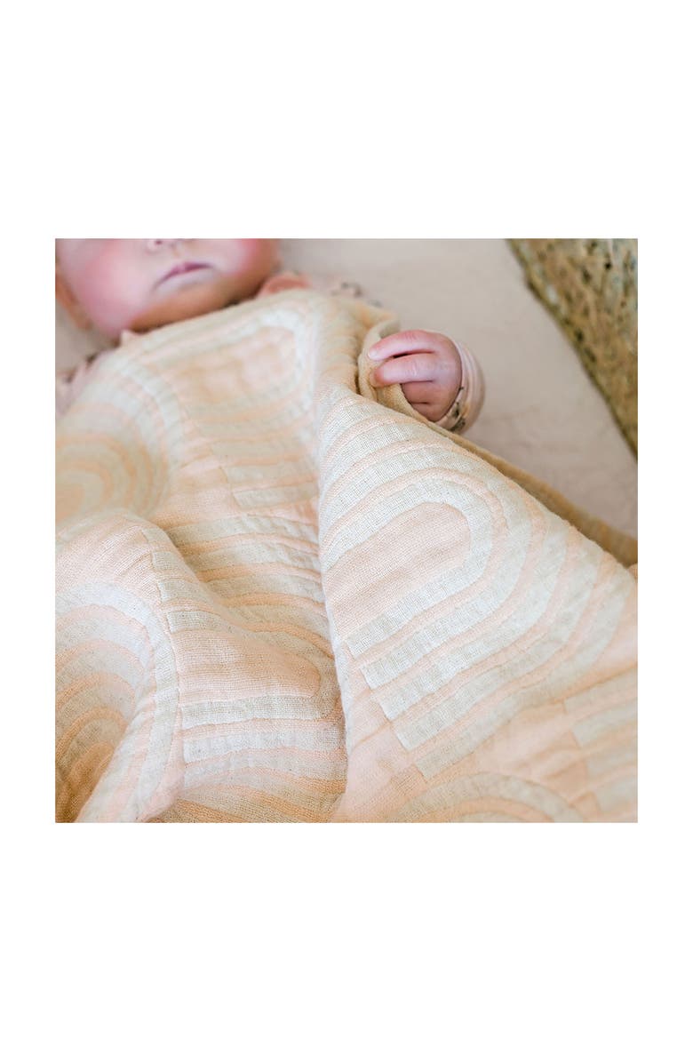 CRANE BABY Jacquard Cotton Blanket, Alternate, color, Pink