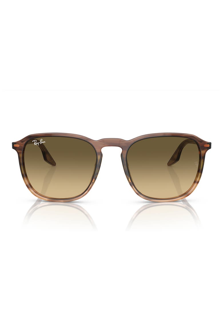 52mm Square Sunglasses, Main, color, BROWN