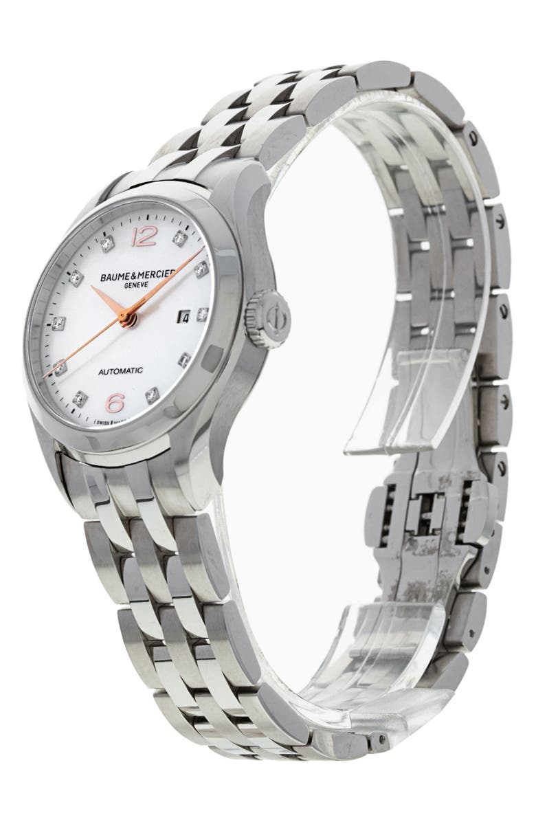Watchfinder & Co. Baume & Mercier Preowned 2014 Clifton M0A10151 Automatic Bracelet Watch, 30mm, Alternate, color, 